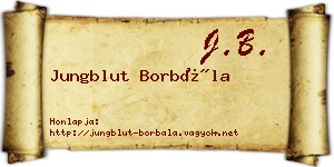 Jungblut Borbála névjegykártya